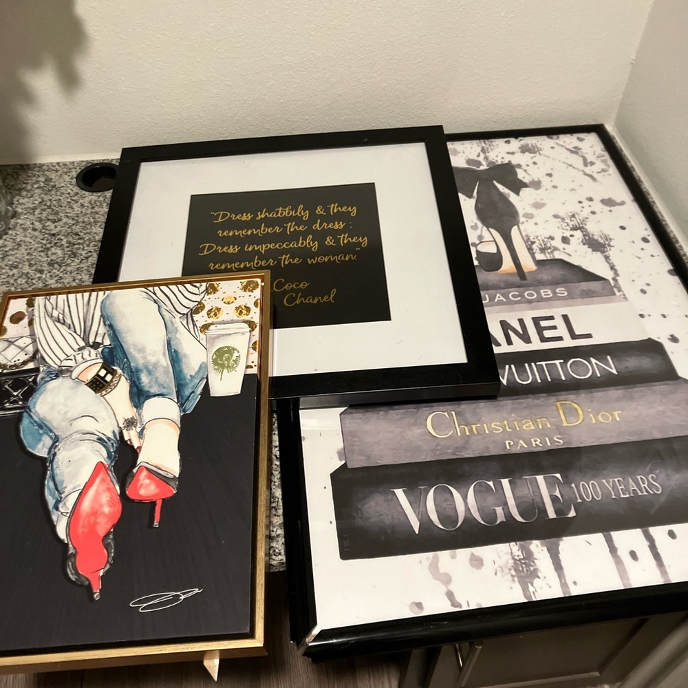 Selling three pictures